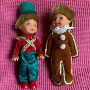 Barbie Kelly Club Christmas Tommy boy doll Nutcracker Gingerbread lot